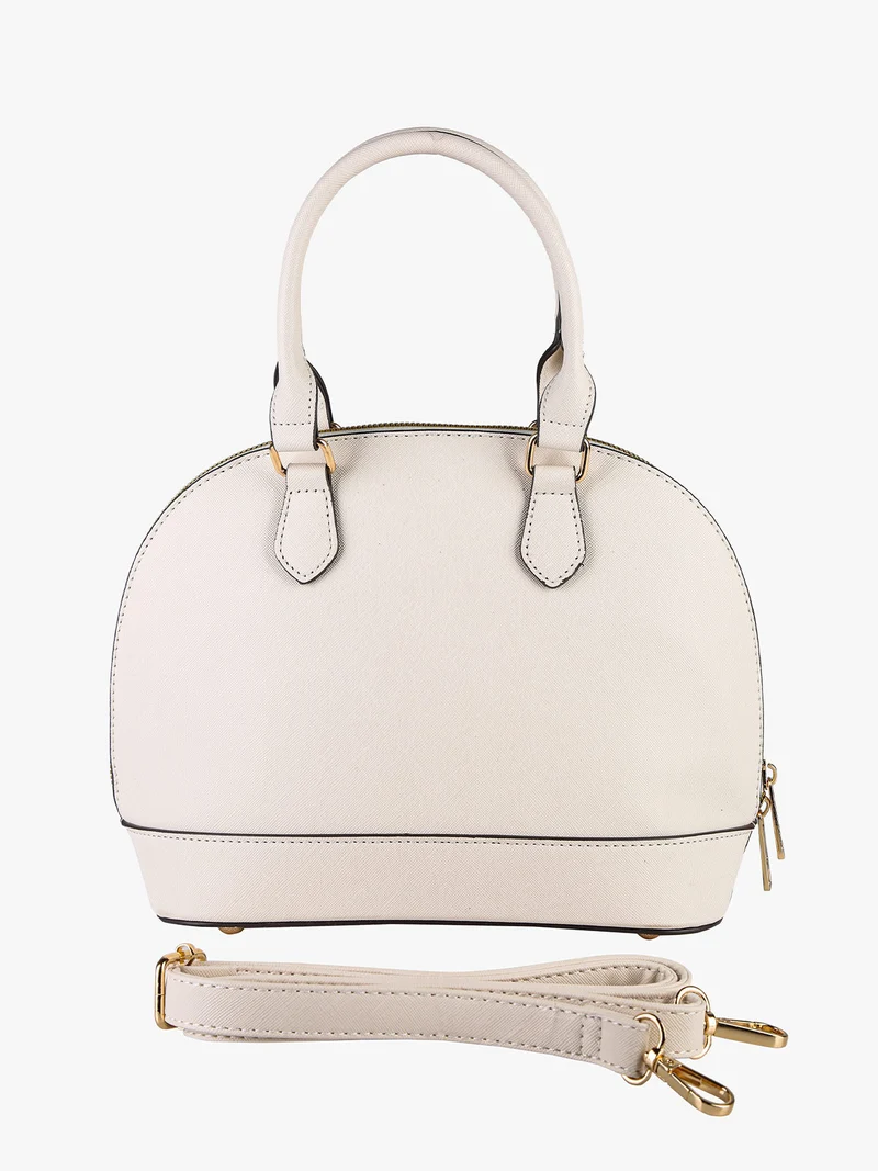 Borsetta frame da donna con doppi manici - beige