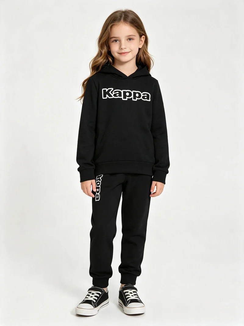Completo da ragazza 2 pezzi con cappuccio - nero