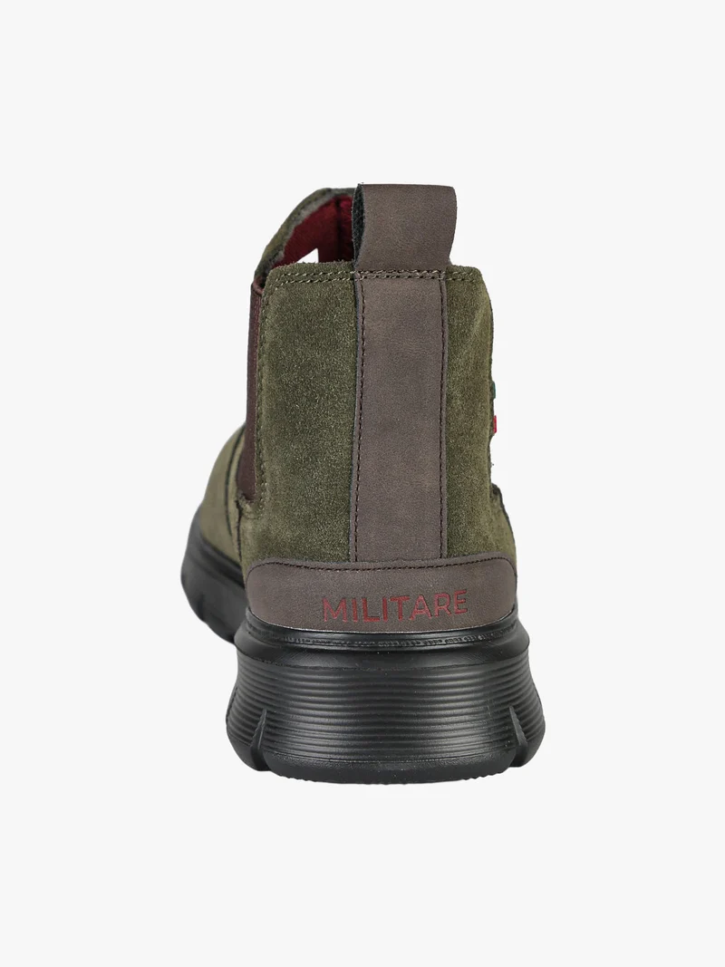 Stivaletti in pelle scamosciata da uomo - militare