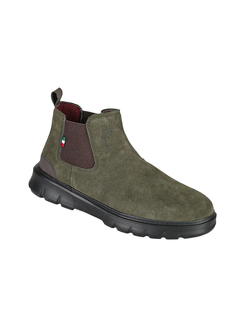 Stivaletti in pelle scamosciata da uomo - militare