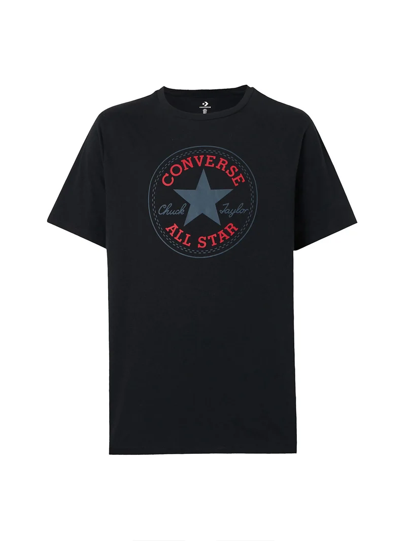 CHUCK PATCH TEE t-shirt da uomo in cotone con stampa logo - nero