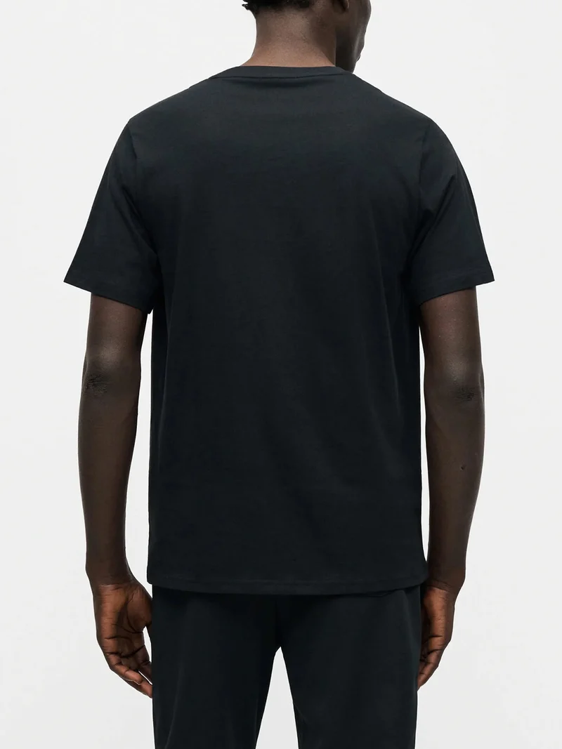 CHUCK PATCH TEE t-shirt da uomo in cotone con stampa logo - nero