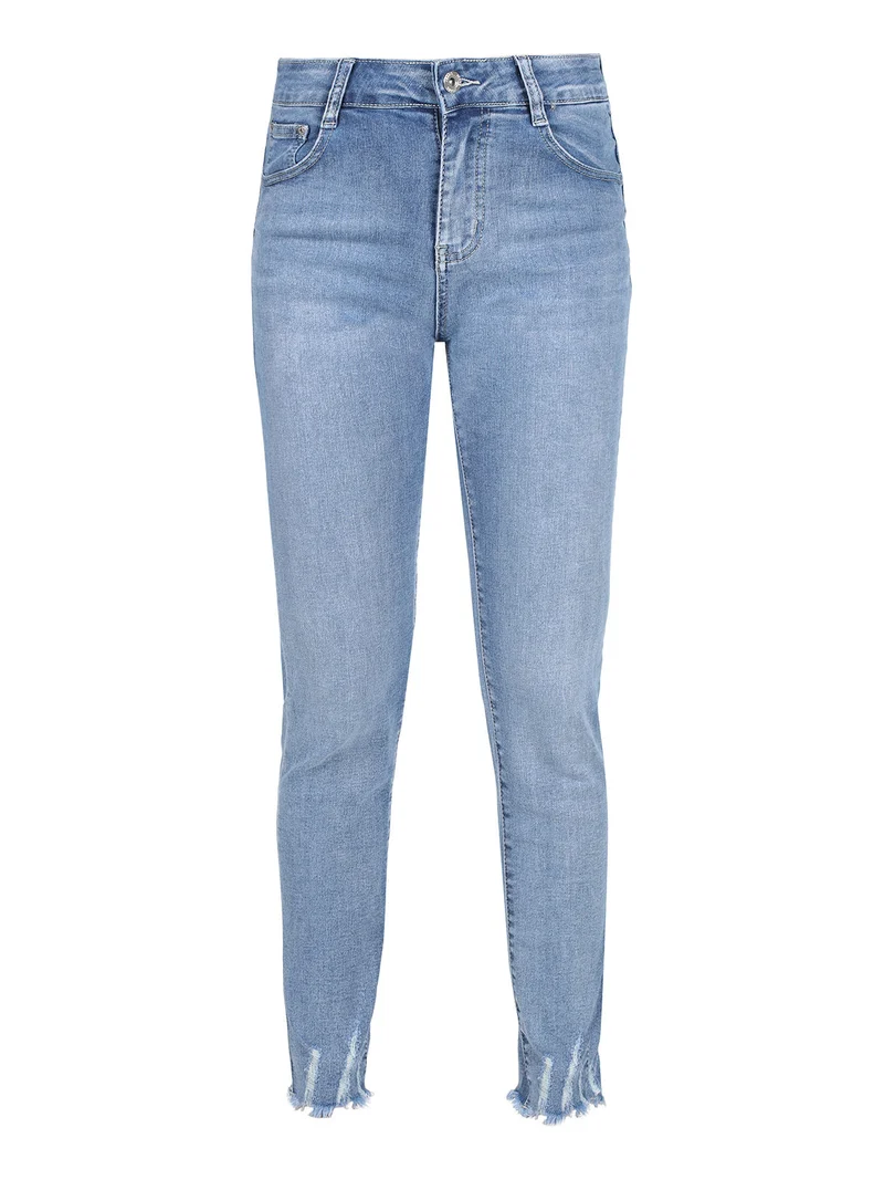Jeans donna slim fit con finale sfrangiato - jeans