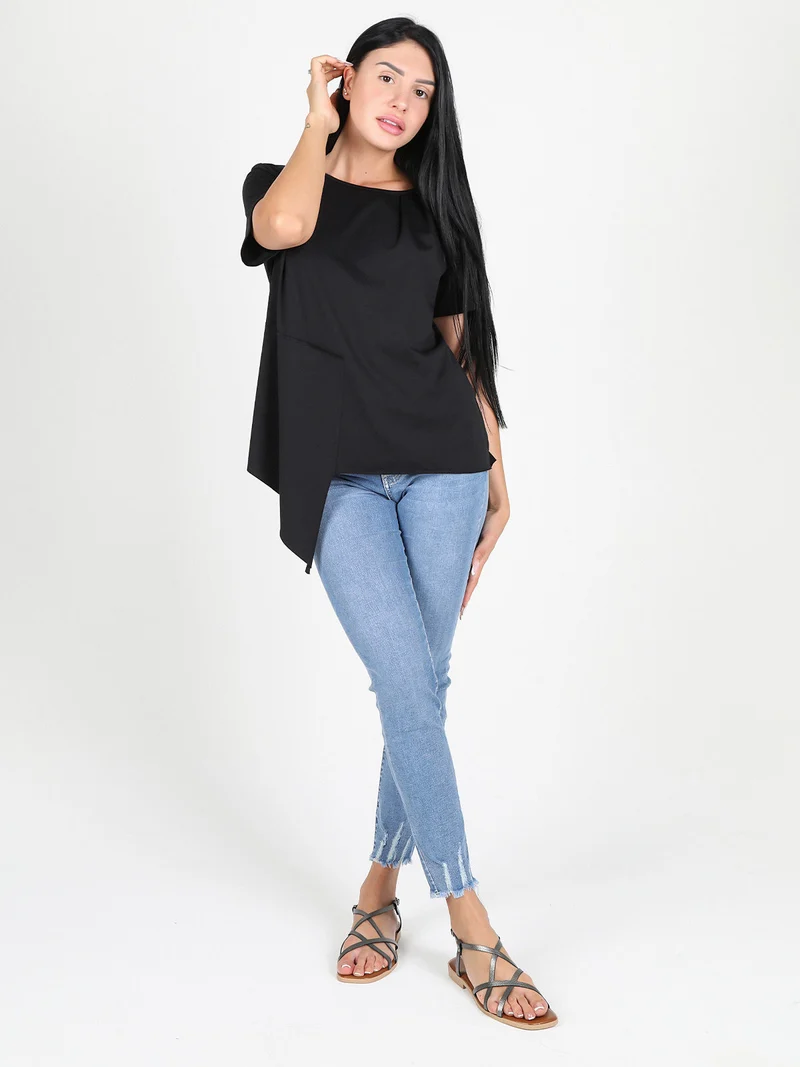 Jeans donna slim fit con finale sfrangiato - jeans