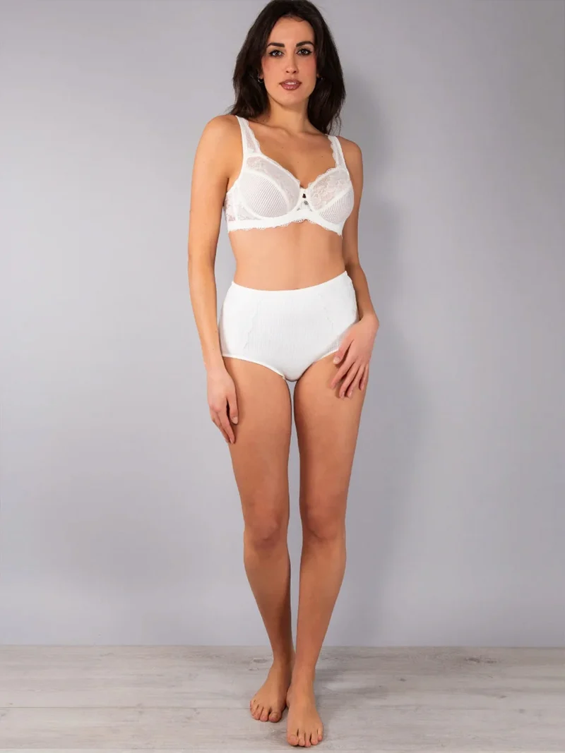 AR12 Reggiseno sfoderato con ferretto coppa D - panna
