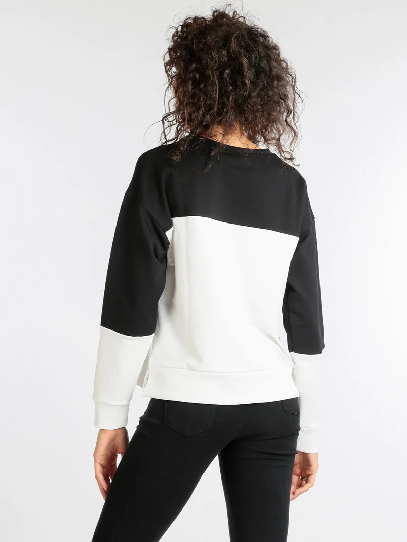 F2WMVS1 Felpa donna girocollo - bianco