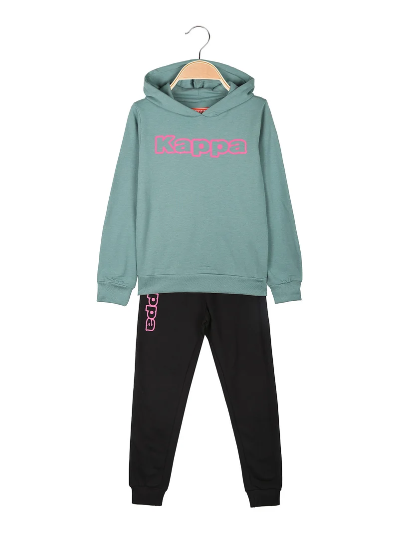 Completo da ragazza 2 pezzi con cappuccio - acqua marina
