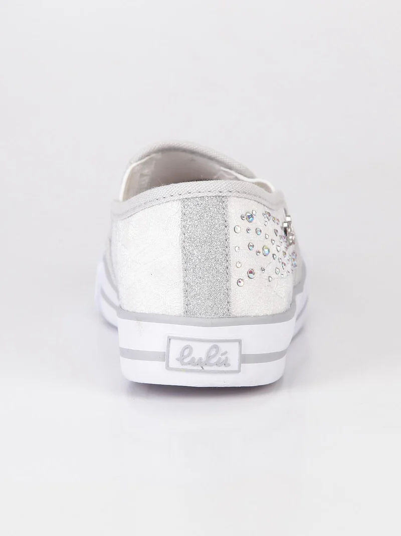 Sneakers slip on con pizzo Bianco