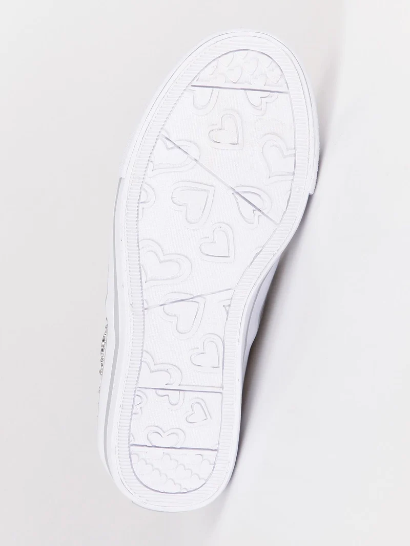 Sneakers slip on con pizzo Bianco