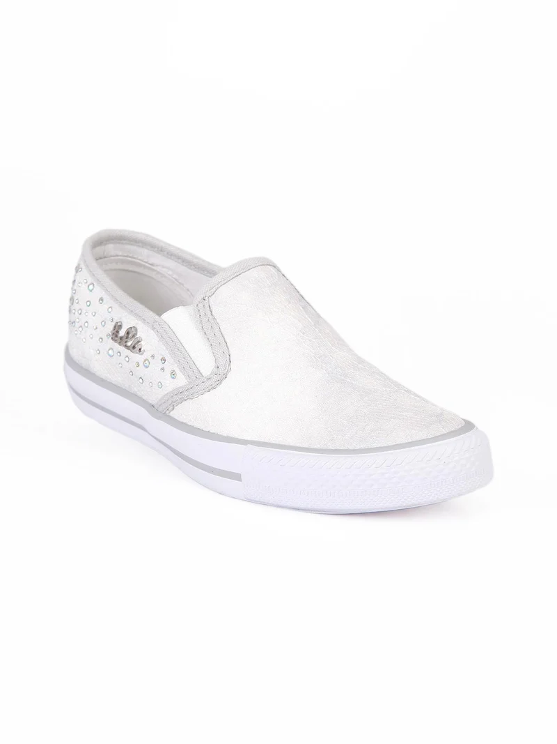 Sneakers slip on con pizzo Bianco