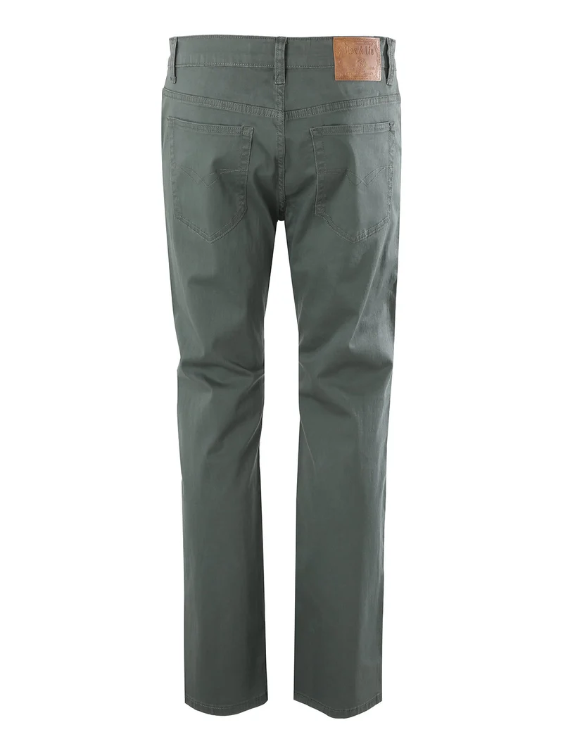 Pantaloni casual da uomo in cotone taglie grandi - militare