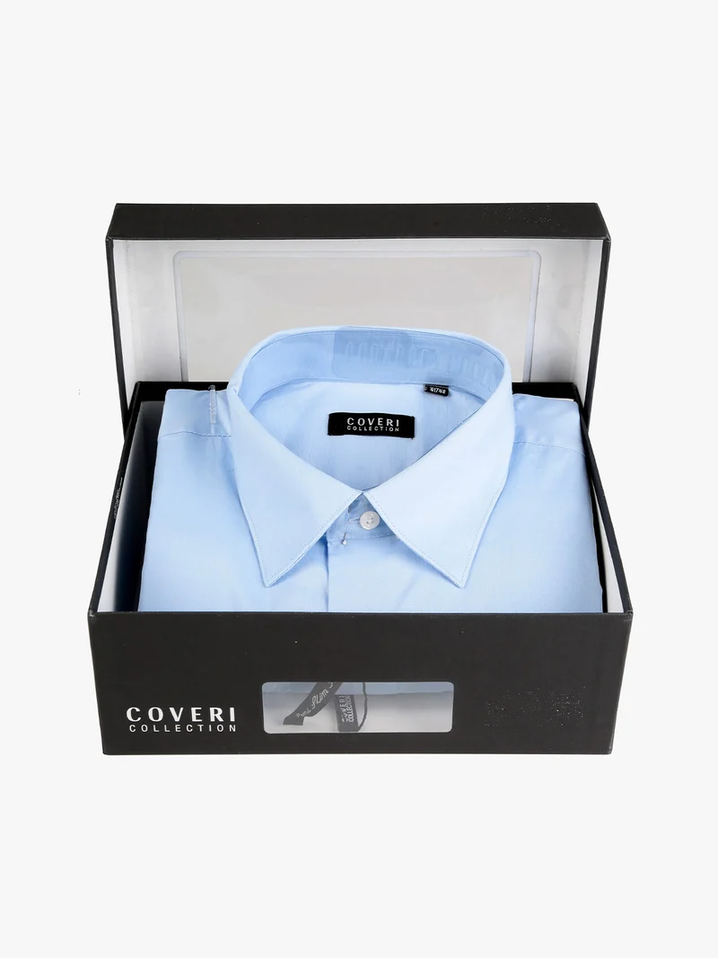 Camicia manica lunga uomo slim fit - celeste