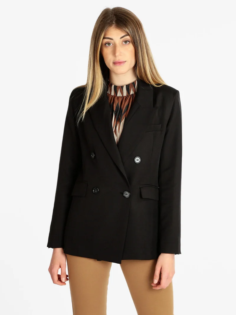 Blazer donna doppiopetto - nero