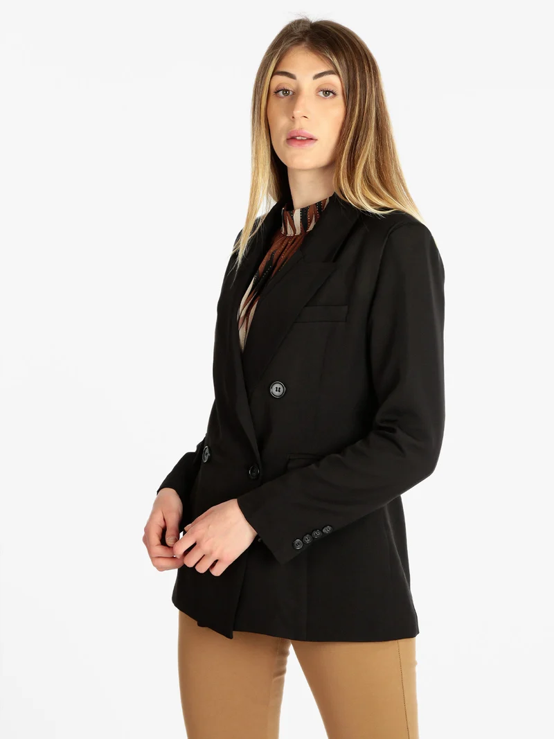 Blazer donna doppiopetto - nero