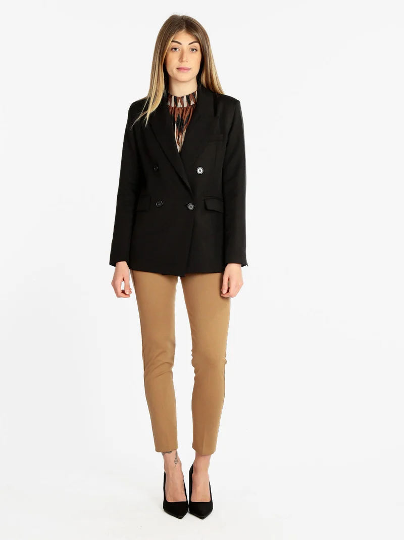 Blazer donna doppiopetto - nero