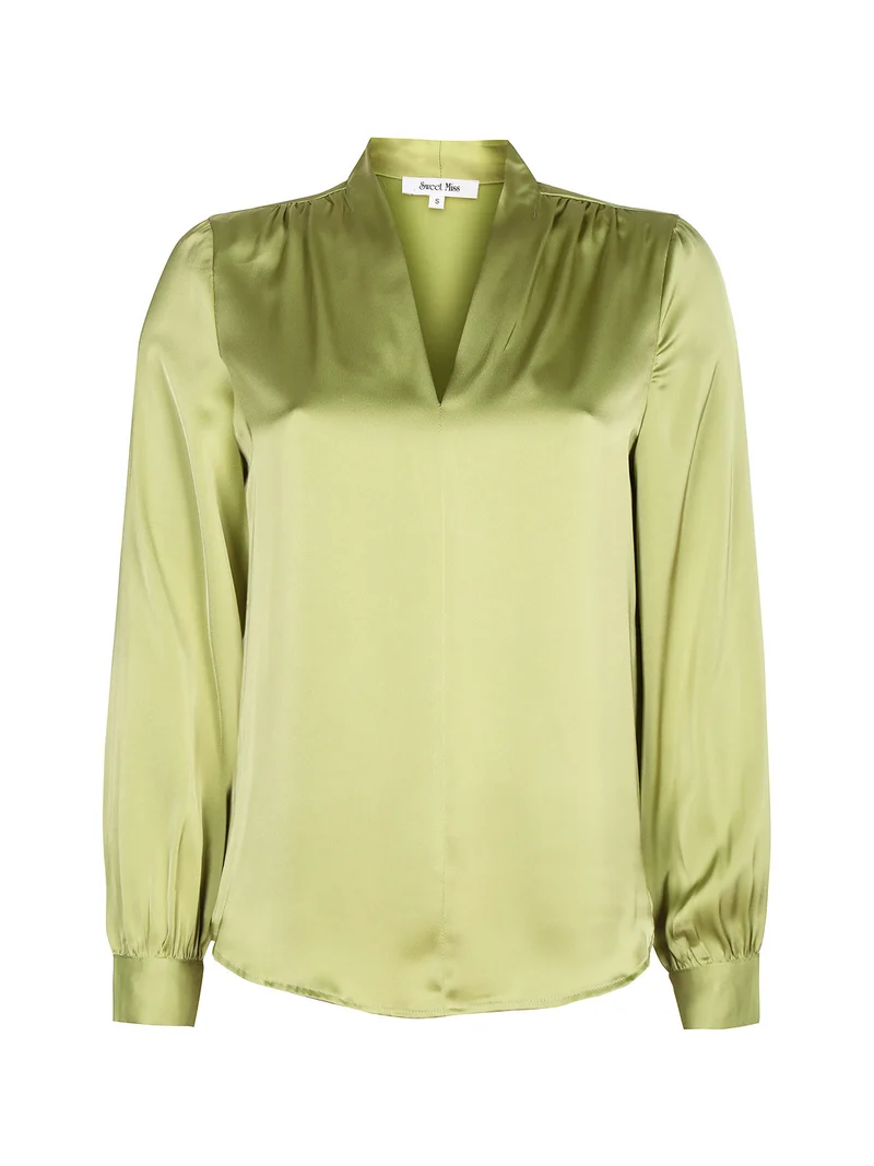 Blusa elegante donna in raso - mela
