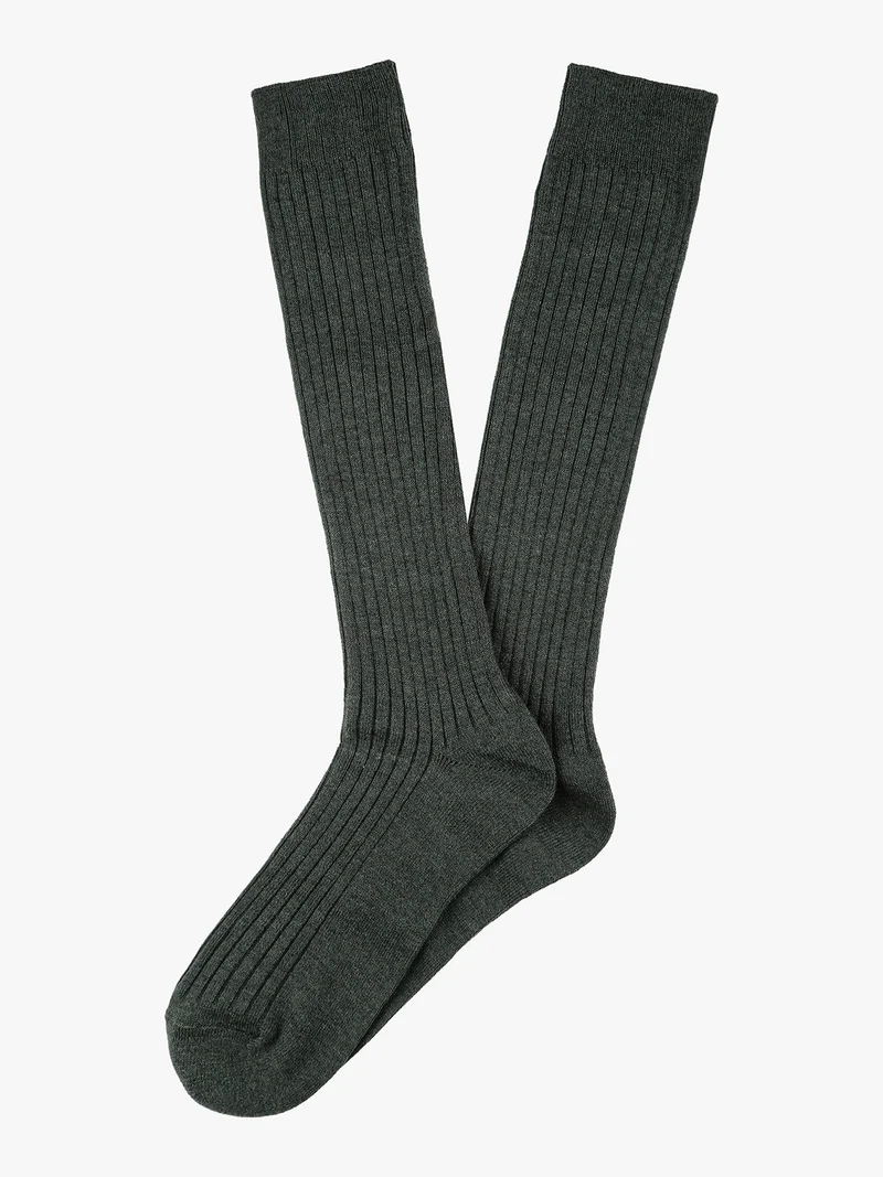 Calze lunghe donna in misto cashmere - verde