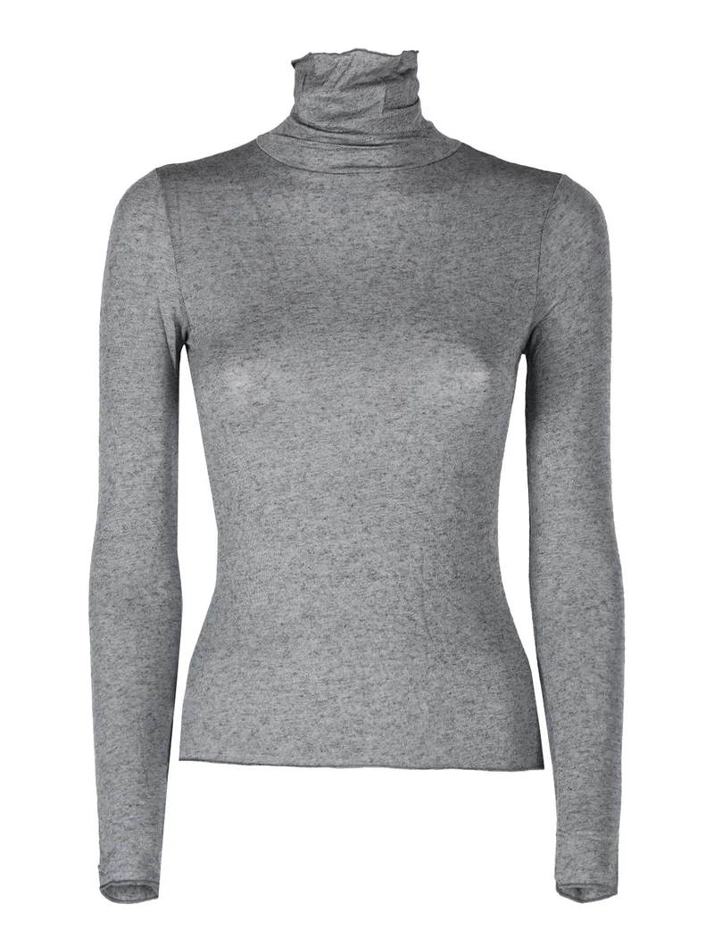 Maglia dolcevita donna in cashmere ultra light - grigio