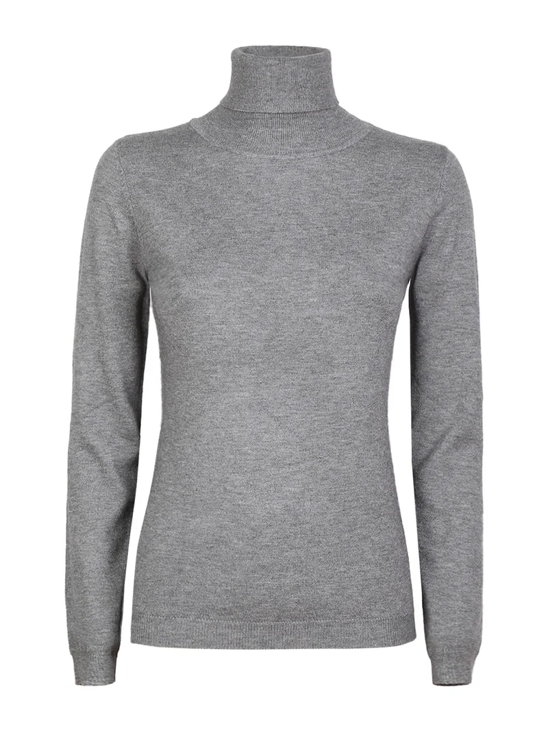 Pullover dolcevita donna - grigio