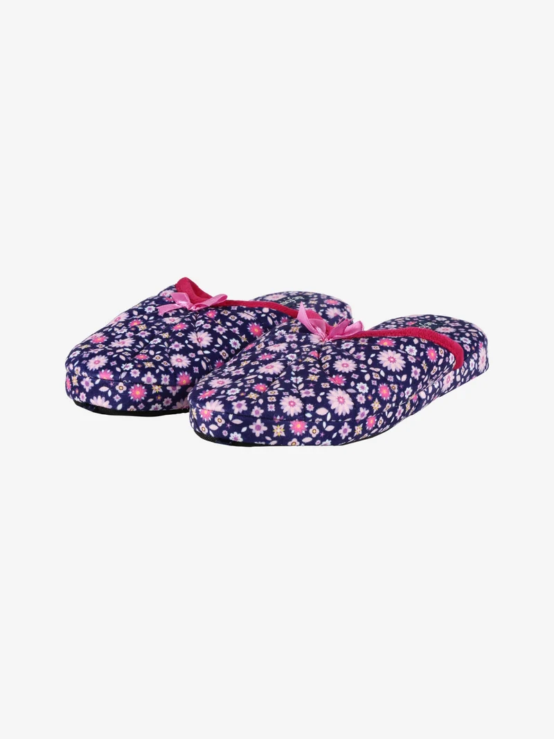 Pantofole donna effetto velluto - blu