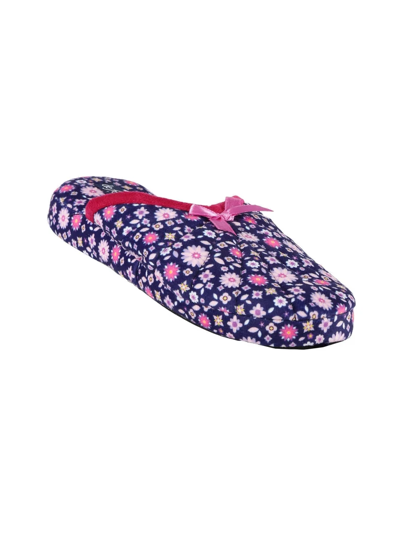 Pantofole donna effetto velluto - blu