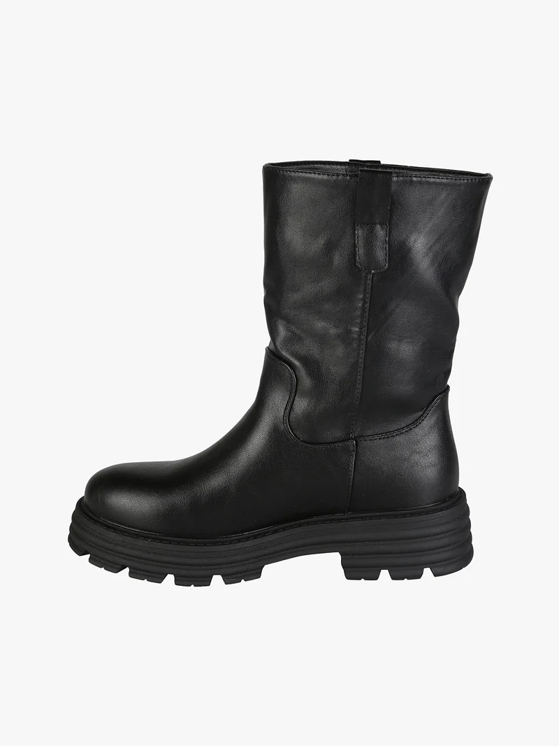 Stivaletti donna con suola alta - nero