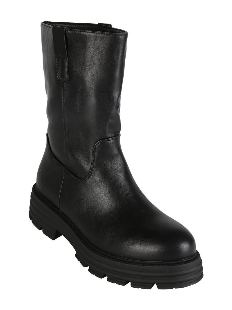 Stivaletti donna con suola alta - nero