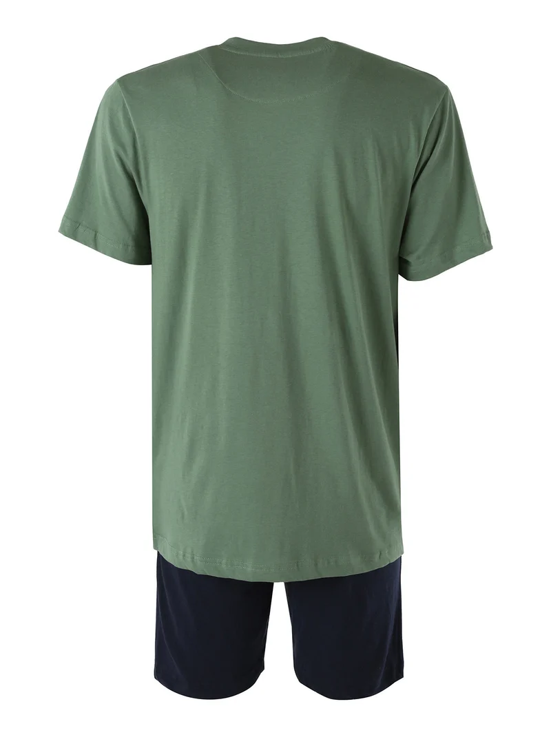 Pigiama corto da uomo in cotone - verde