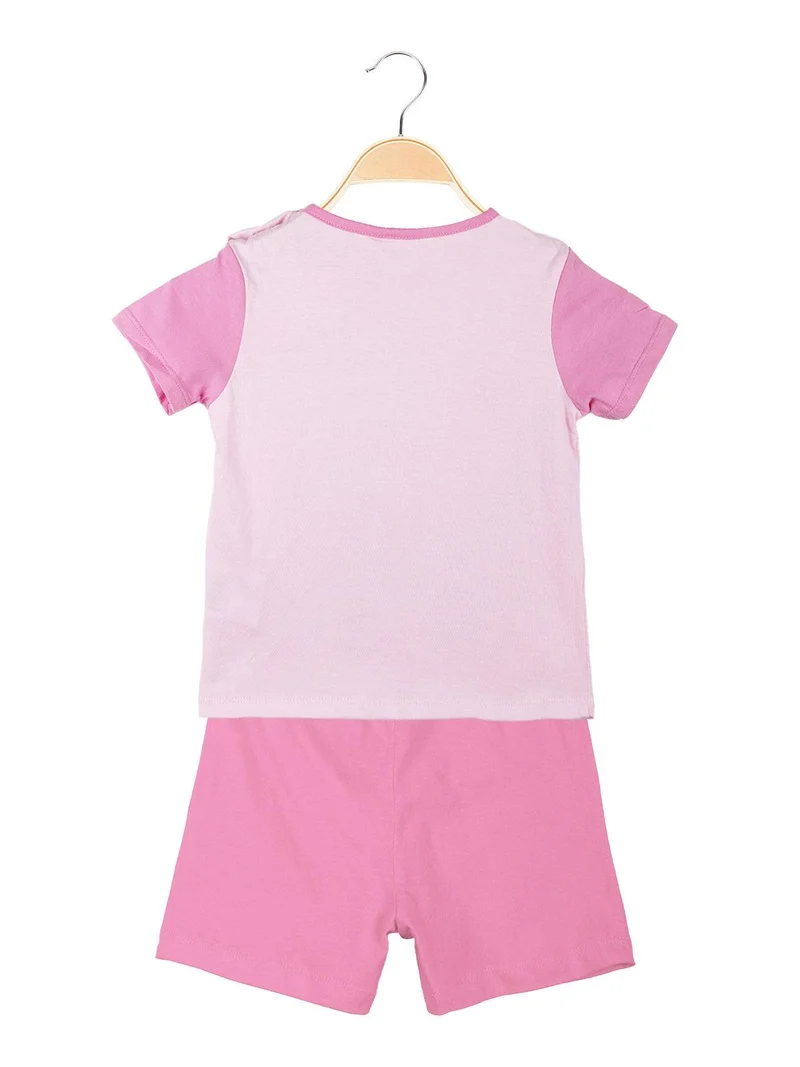Pigiama corto da neonata con stampa - rosa