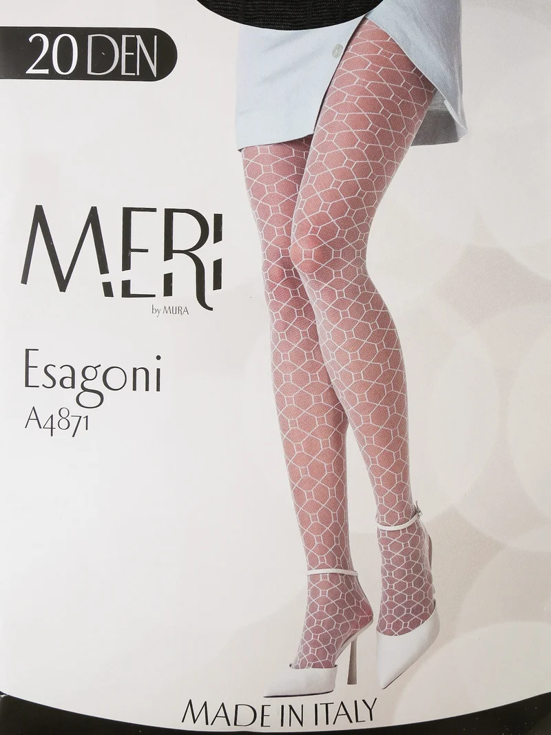 Collant donna esagoni 20 denari - nero
