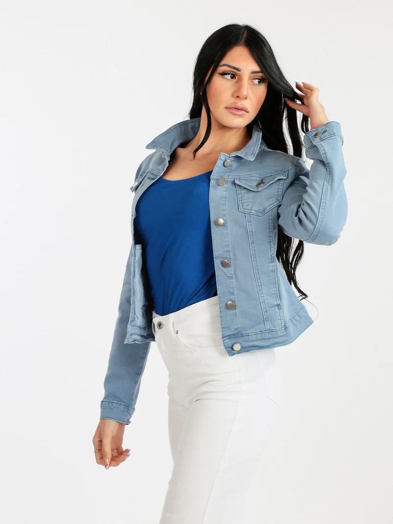 Giacca donna in jeans - azzurro