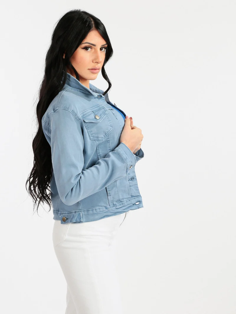 Giacca donna in jeans - azzurro