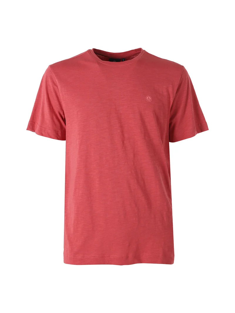 T-shirt da uomo in cotone con logo - corallo