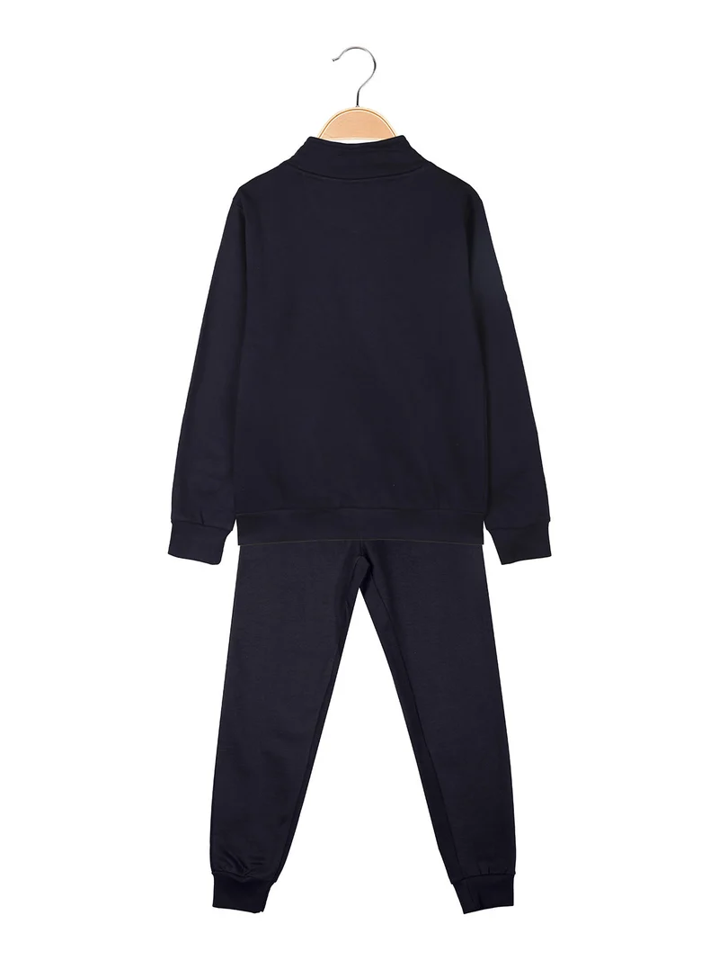 Completo tuta da bambino 2 pezzi con zip - blu scuro