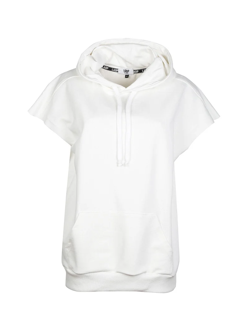 Felpa manica corta donna - bianco