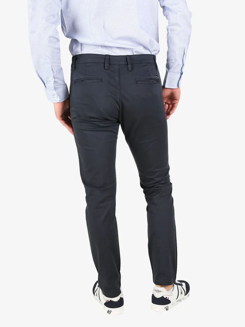 Pantaloni casual da uomo in cotone - blu scuro