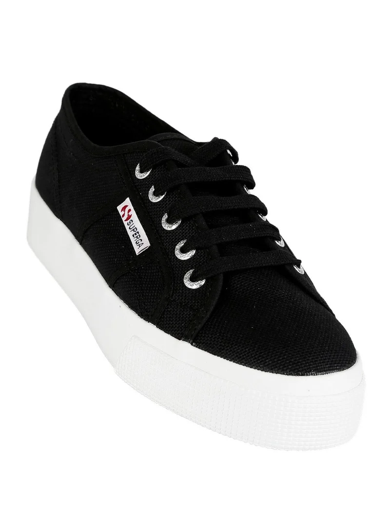 Scarpe donna in tela con platform 2730 COTU - nero