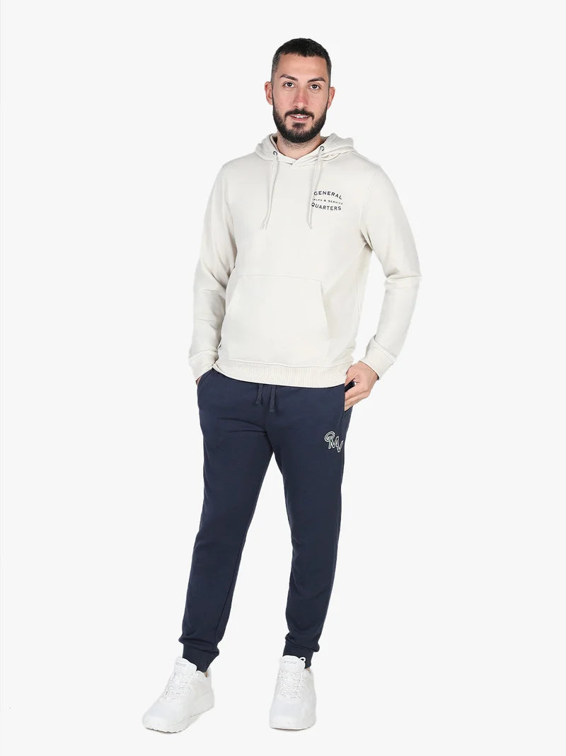 Felpa da uomo con cappuccio - beige