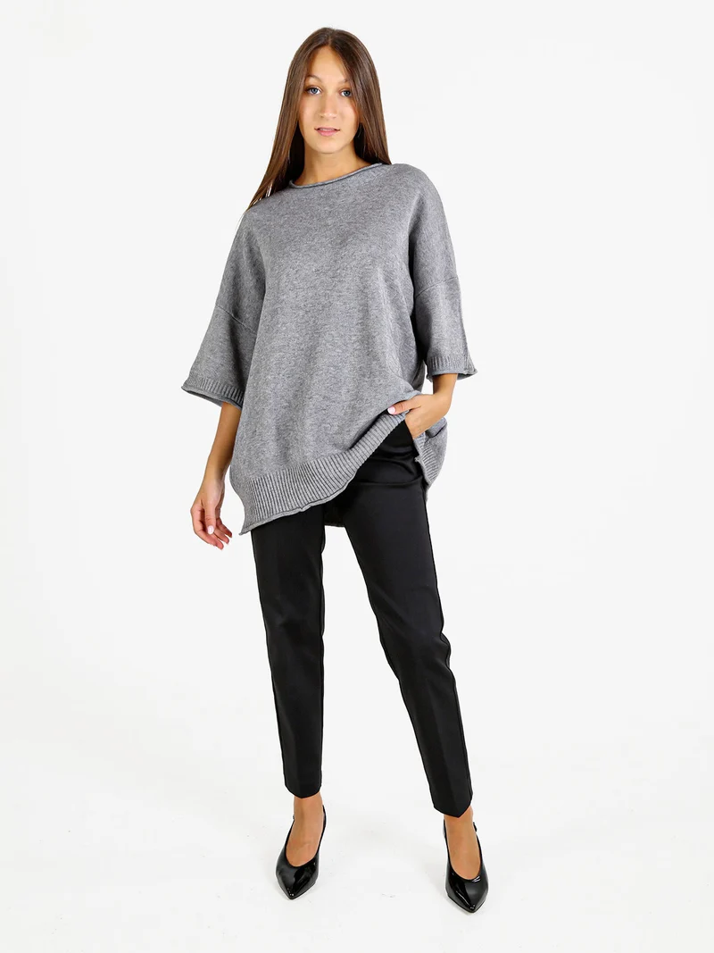 Pantaloni donna slim fit a sigaretta - nero