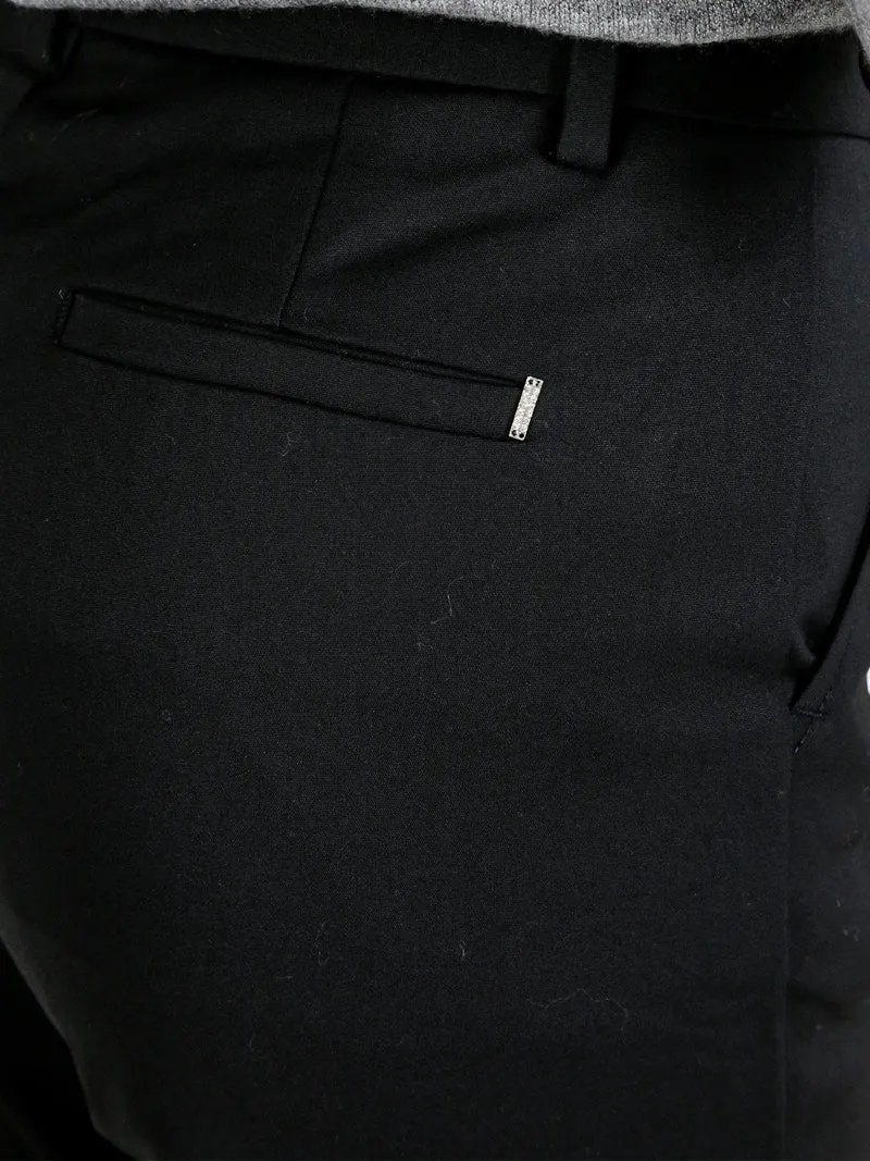 Pantaloni donna slim fit a sigaretta - nero