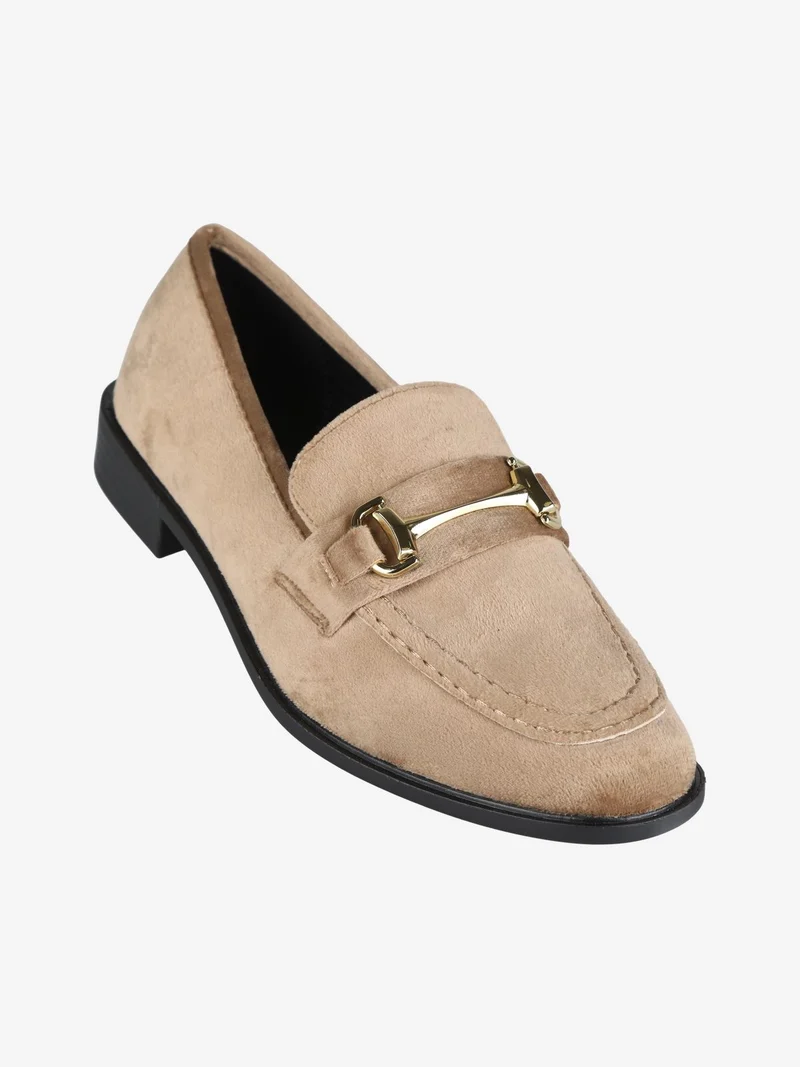 Mocassini scamosciati donna - beige