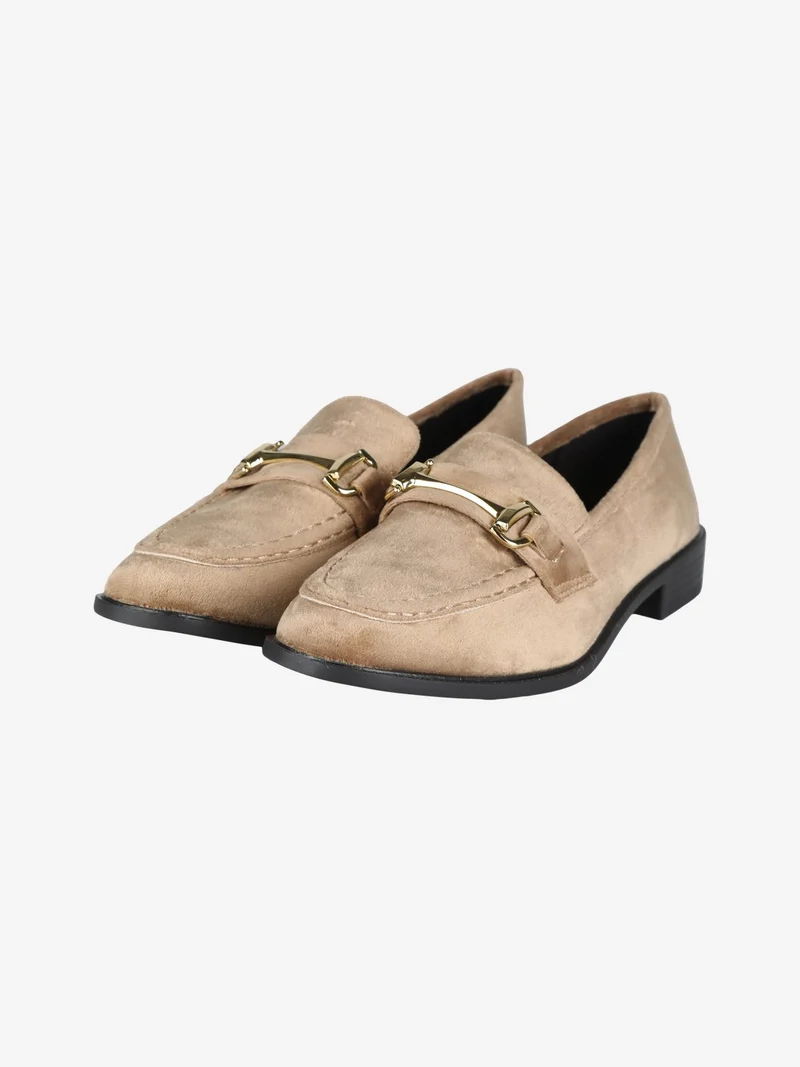 Mocassini scamosciati donna - beige