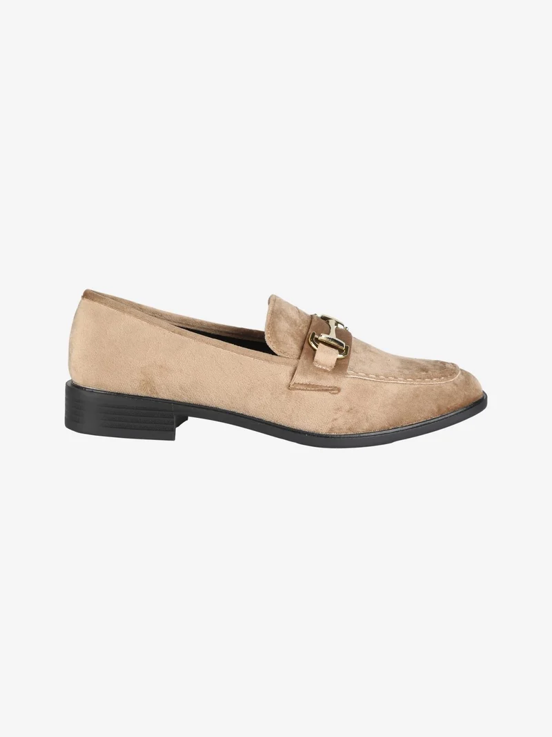 Mocassini scamosciati donna - beige