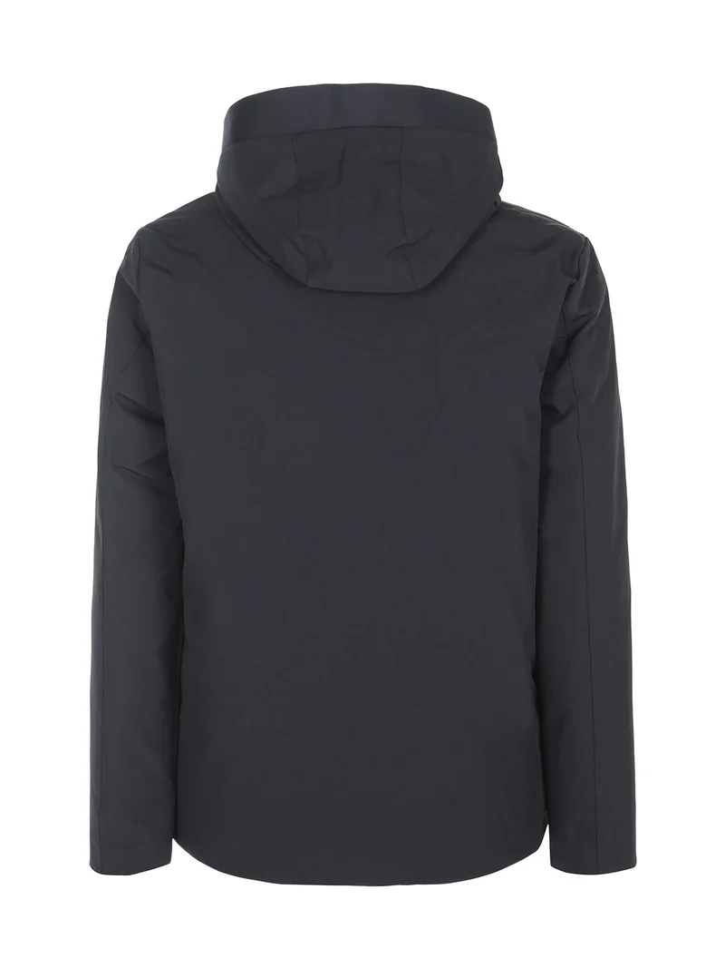 Giubbotto da uomo con cappuccio e zip - nero