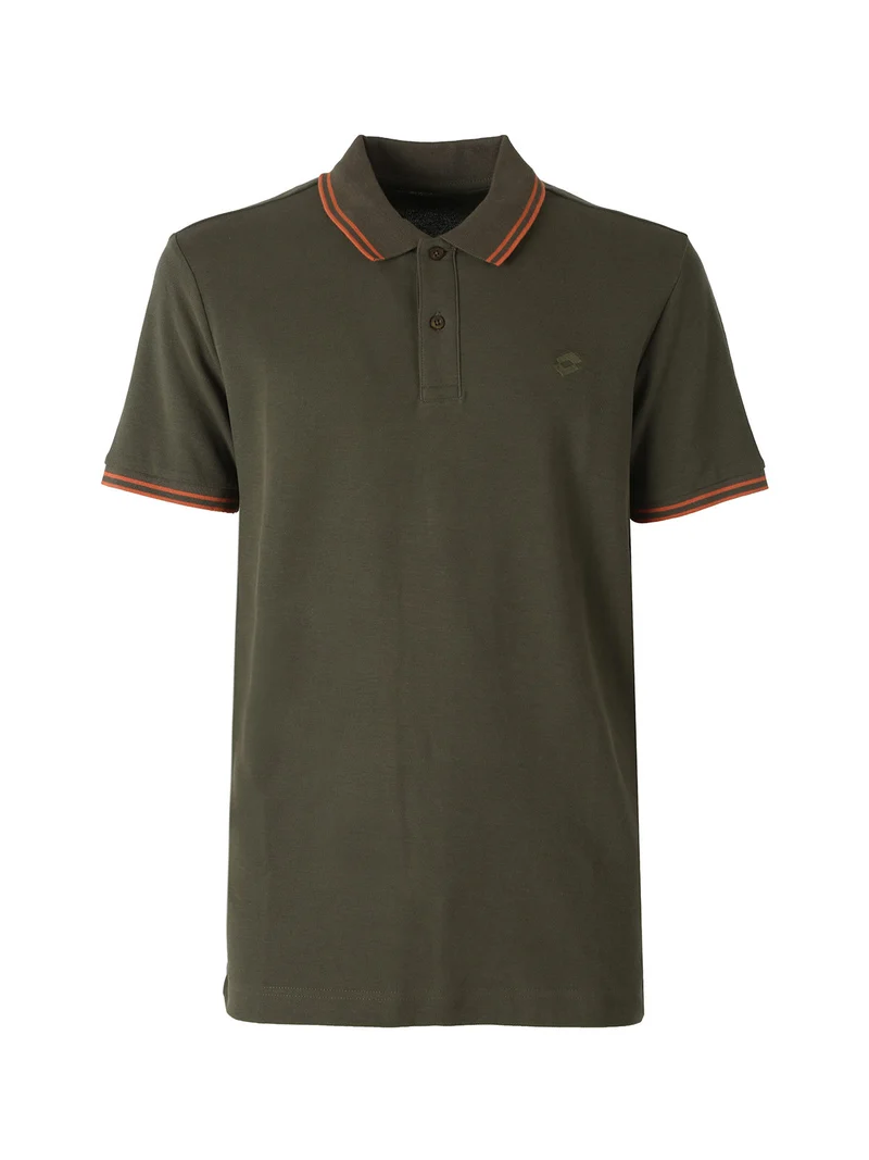 Polo da uomo in cotone a maniche corte - verde