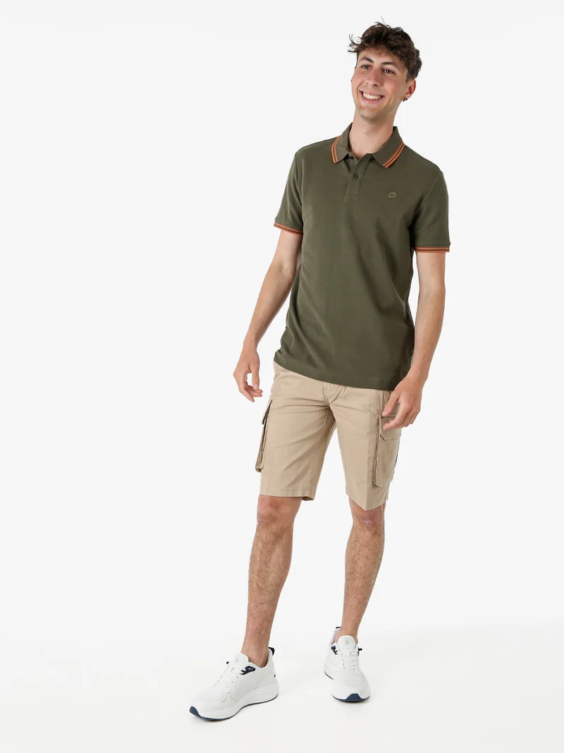 Polo da uomo in cotone a maniche corte - verde