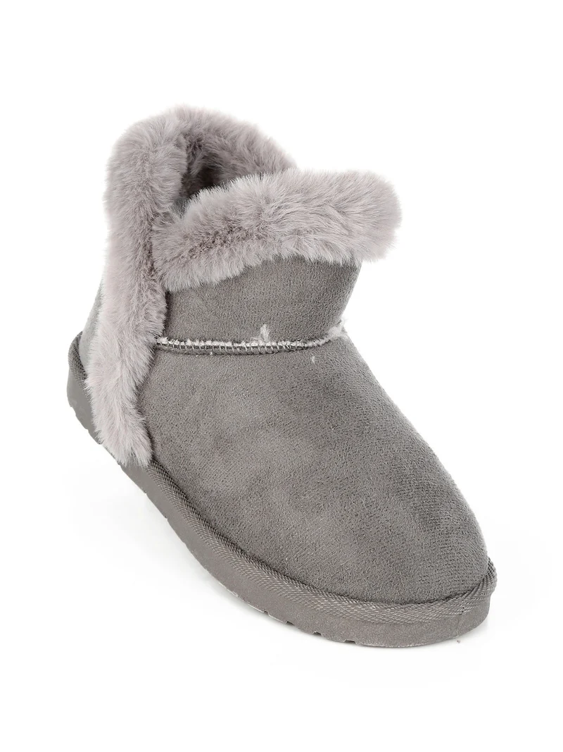 Stivaletto basso da bambina imbottito - grigio