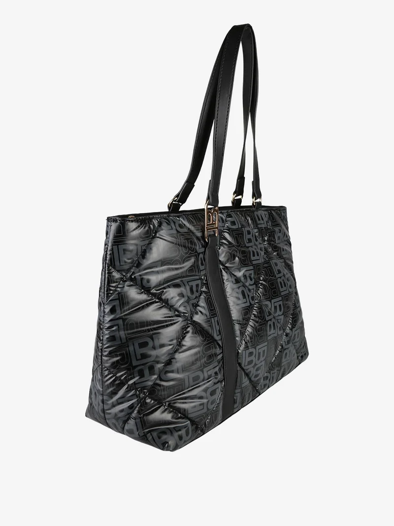 Borsa donna shopping in tessuto impermeabile - nero