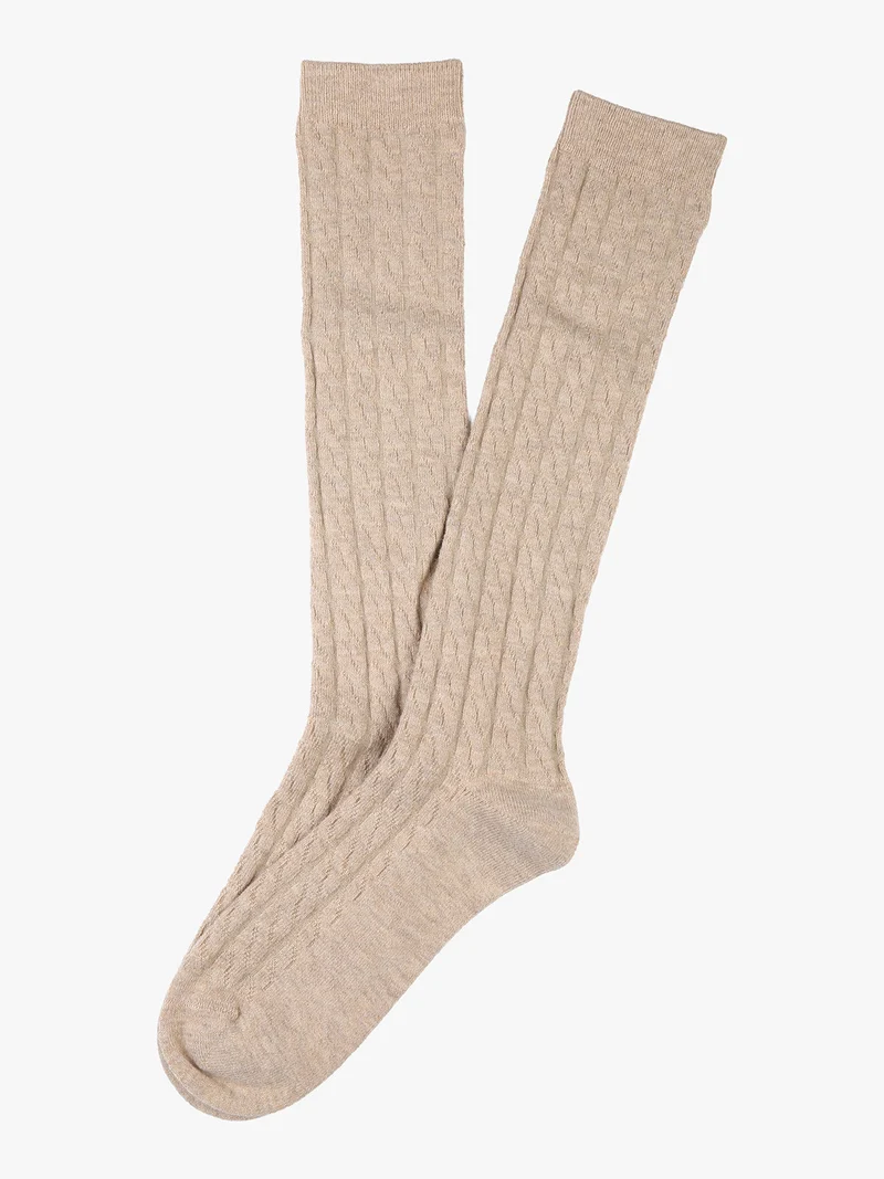 Calze lunghe donna misto lana - khaki