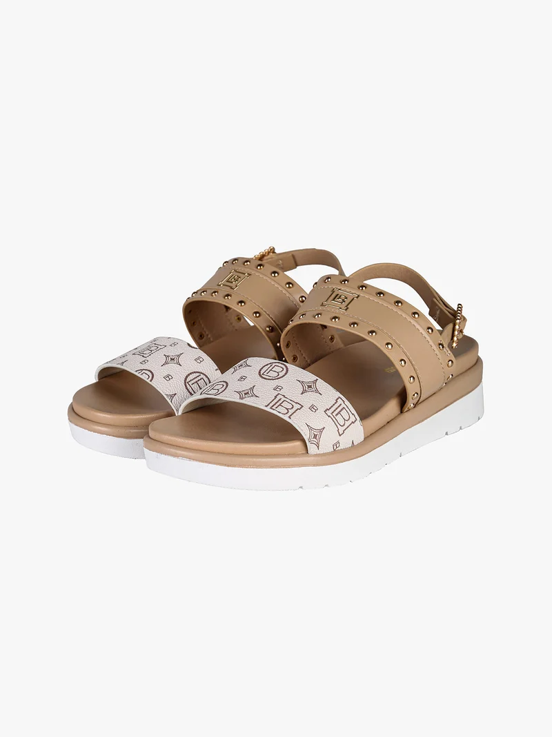 Sandali da donna con zeppa - beige